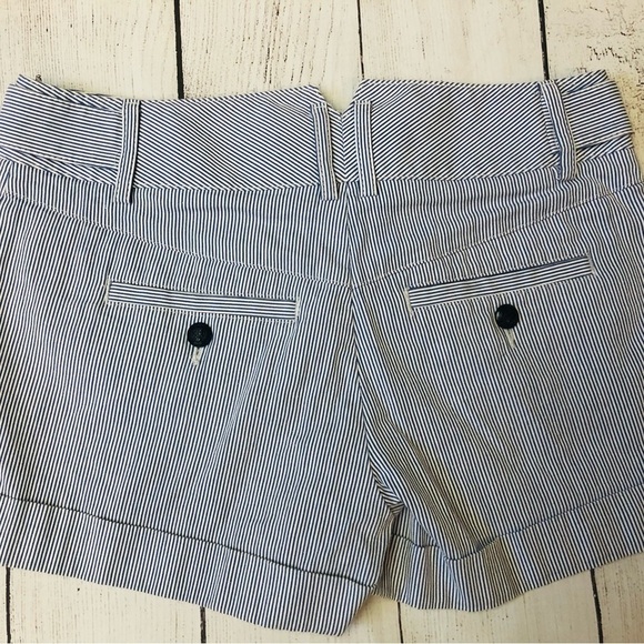 Nautical Striped Seersucker Chino Shorts by Express - Picture 6 of 11